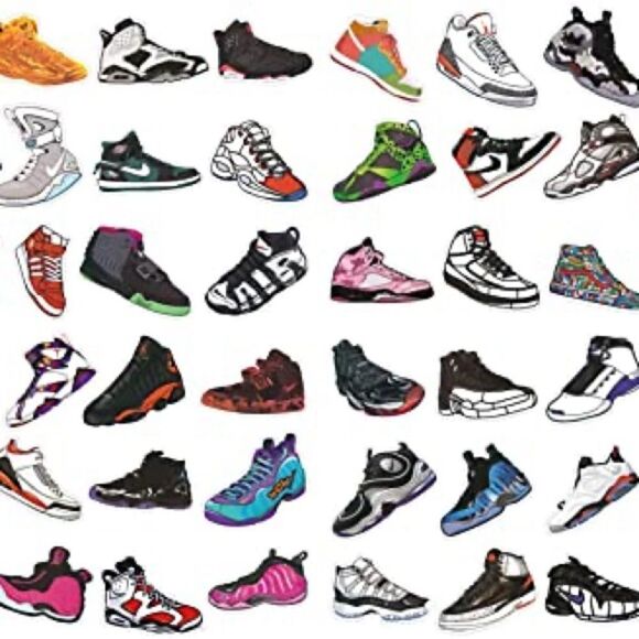 Lot of 100 Random Nike Air Jordan Vinyl Stickers - Picture 2 of 4